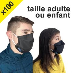 Lot de 100 masques Barrière Réutilisable (adulte ou enfant)